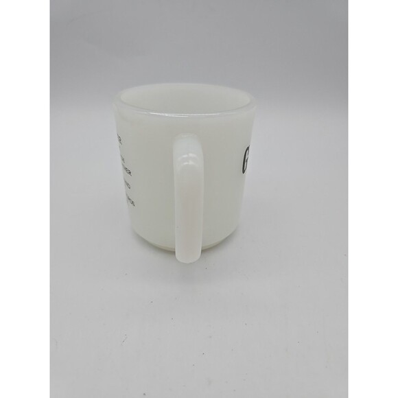 Vintage Grandpa Coffee Mug Milk Glass by Glasbake - Picture 2 of 9